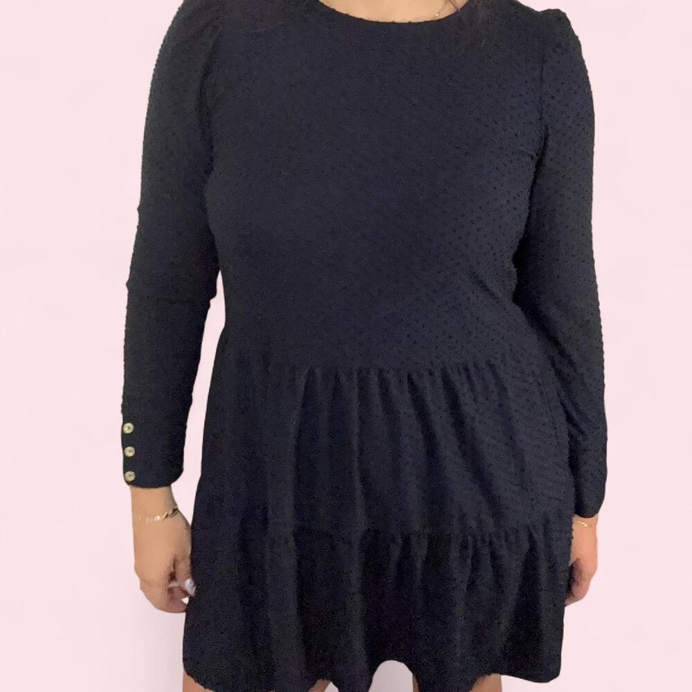 Lilly Pulitzer Size Medium arlette swiss dot Black Dress Coquette Party Holiday